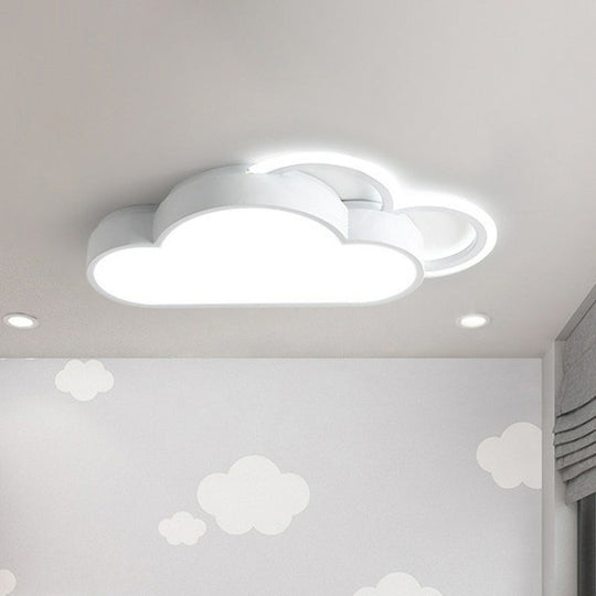 Modern Cloud Design LED Flush Mount Lighting Fixture for Bedrooms