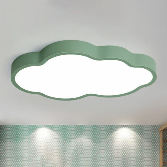 Cloud LED Flush Mount Ceiling Light - Minimalist Metallic Kindergarten Lighting