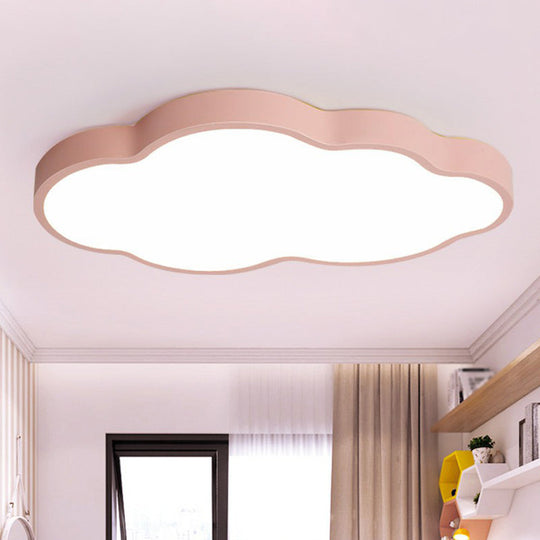 Cloud LED Flush Mount Ceiling Light - Minimalist Metallic Kindergarten Lighting