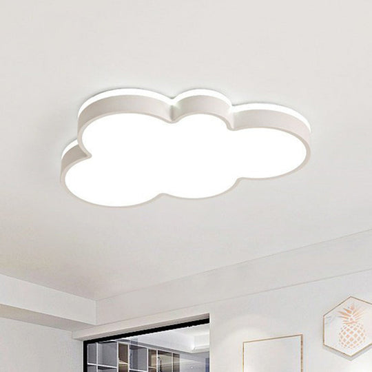 Simplicity LED Cloud Flush Ceiling Light for Kids Bedroom Décor