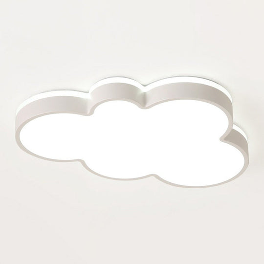 Simplicity LED Cloud Flush Ceiling Light for Kids Bedroom Décor