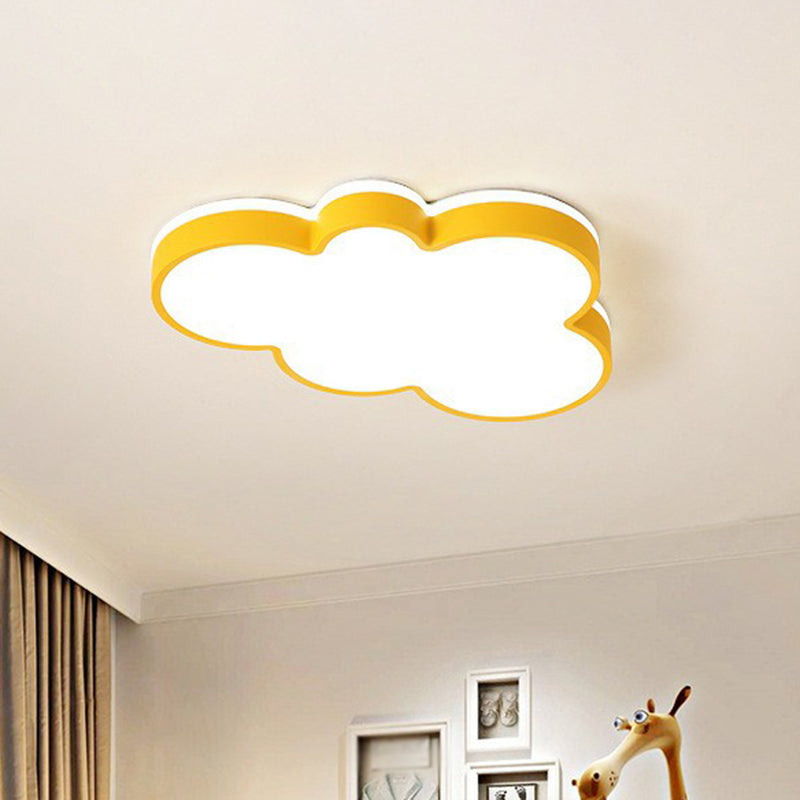 Simplicity LED Cloud Flush Ceiling Light for Kids Bedroom Décor