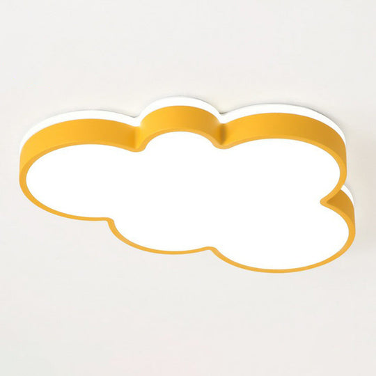 Simplicity LED Cloud Flush Ceiling Light for Kids Bedroom Décor