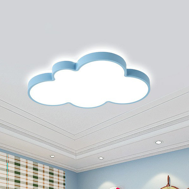 Simplicity LED Cloud Flush Ceiling Light for Kids Bedroom Décor