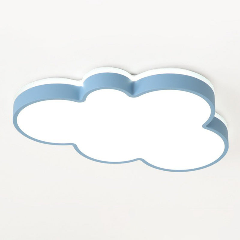 Simplicity LED Cloud Flush Ceiling Light for Kids Bedroom Décor