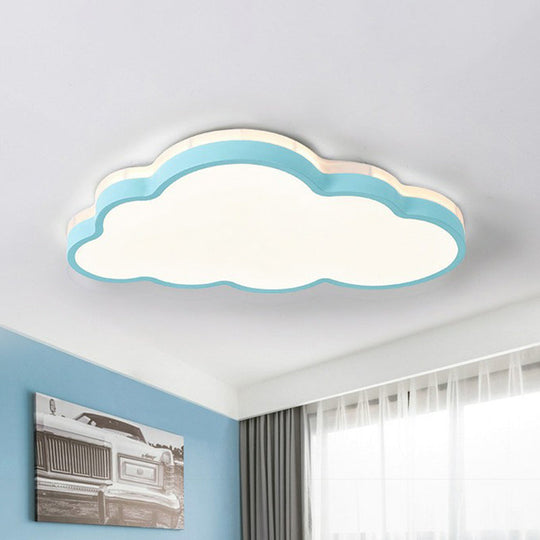 Cloud Shaped LED Flush Mount Ceiling Light for Kids Bedroom - Nordic Style