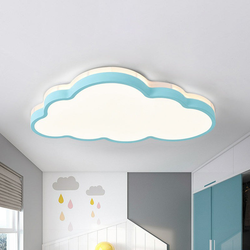 Cloud Shaped LED Flush Mount Ceiling Light for Kids Bedroom - Nordic Style