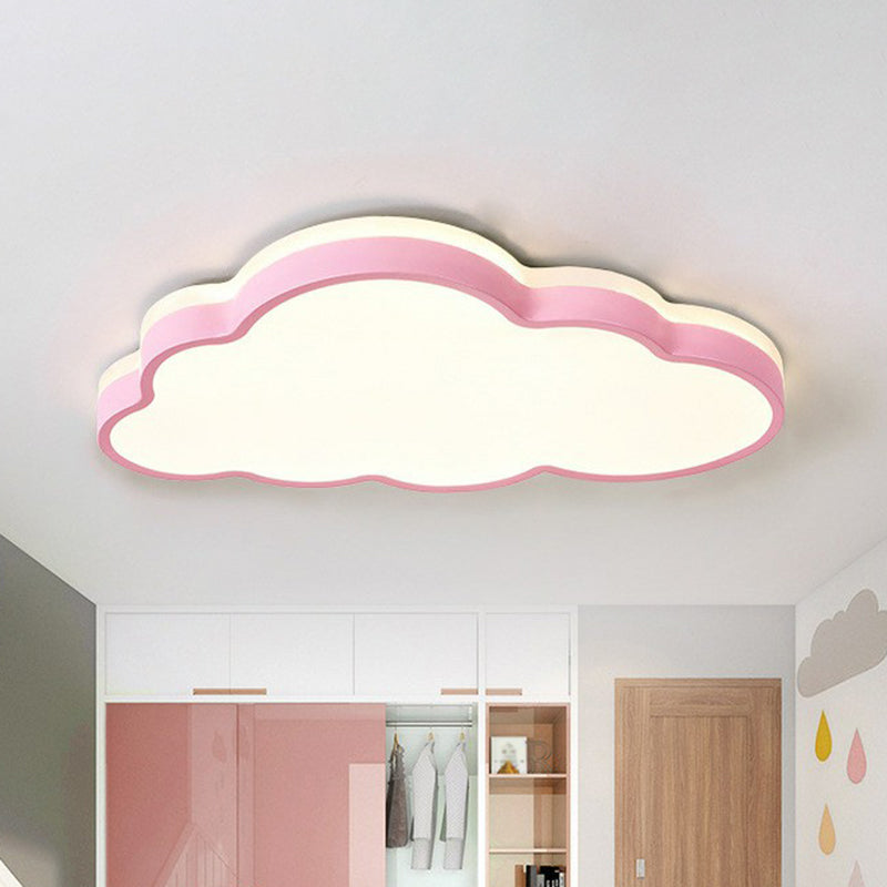 Cloud Shaped LED Flush Mount Ceiling Light for Kids Bedroom - Nordic Style