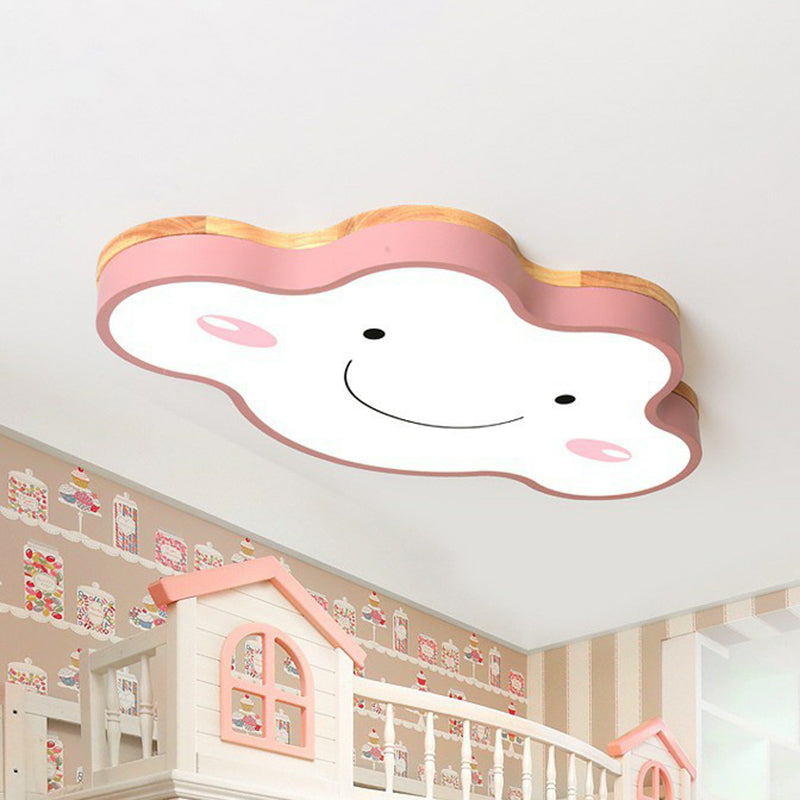 Nursery Smiling Cloud LED Flush Mount Ceiling Light - Acrylic Cartoon Flushmount