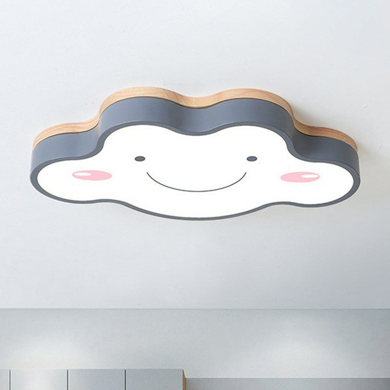 Nursery Smiling Cloud LED Flush Mount Ceiling Light - Acrylic Cartoon Flushmount