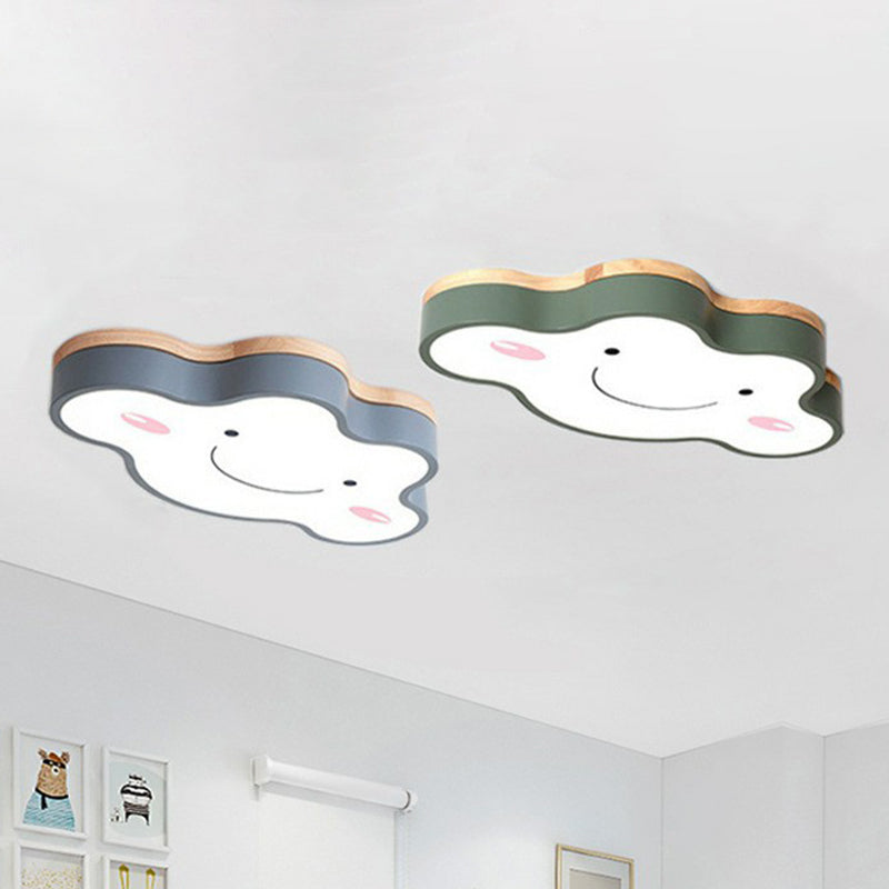 Nursery Smiling Cloud LED Flush Mount Ceiling Light - Acrylic Cartoon Flushmount