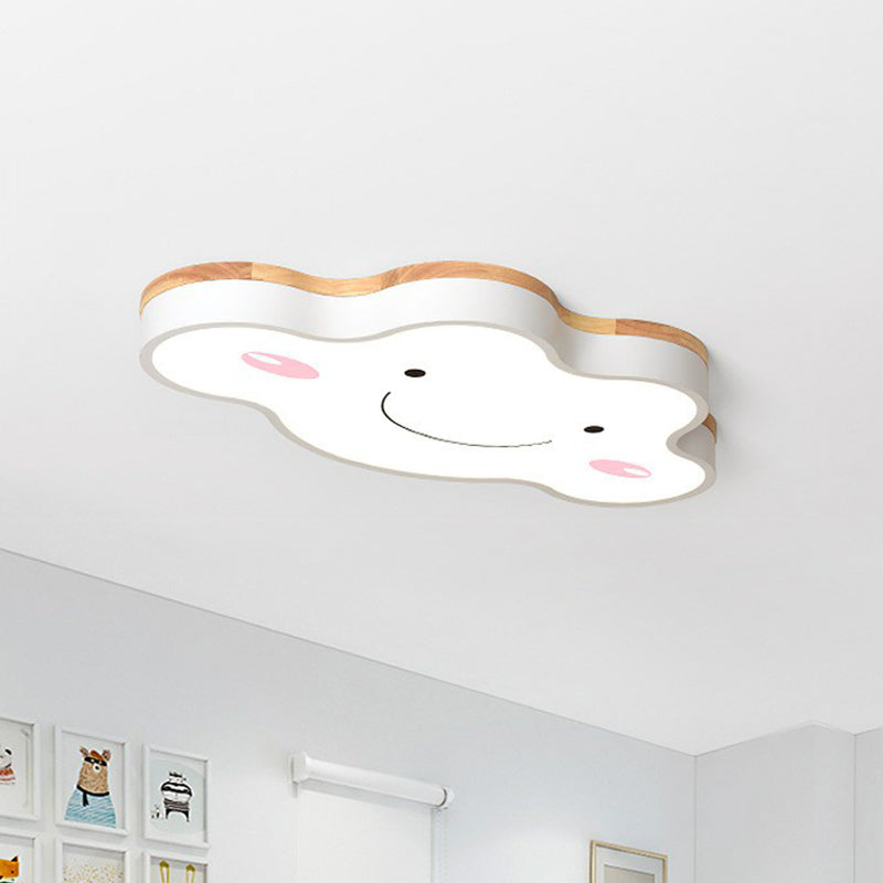 Nursery Smiling Cloud LED Flush Mount Ceiling Light - Acrylic Cartoon Flushmount