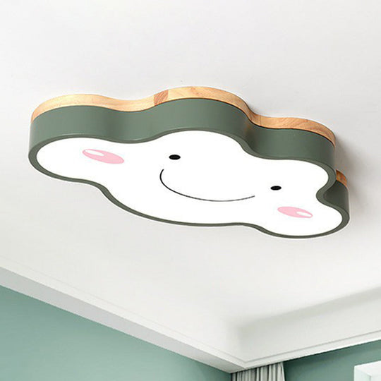 Nursery Smiling Cloud LED Flush Mount Ceiling Light - Acrylic Cartoon Flushmount