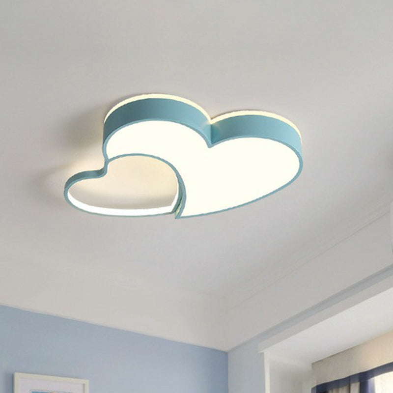 Heart Led Flush Mount Lighting For Kids Bedrooms - Simplistic And Stylish