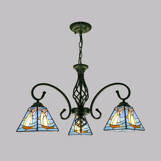 Stained Glass Chandelier Pendant for Traditional Dining Rooms