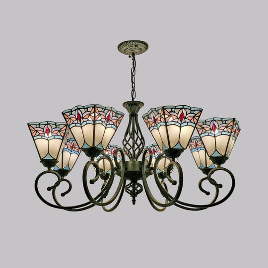 Stained Glass Chandelier Pendant for Traditional Dining Rooms