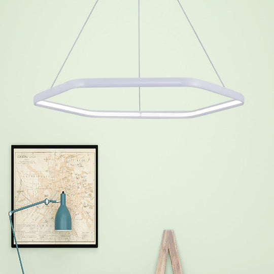 Simplicity Acrylic Led Hanging Lamp: Tiered Hexagonal Chandelier Pendant 1/2/3-Light