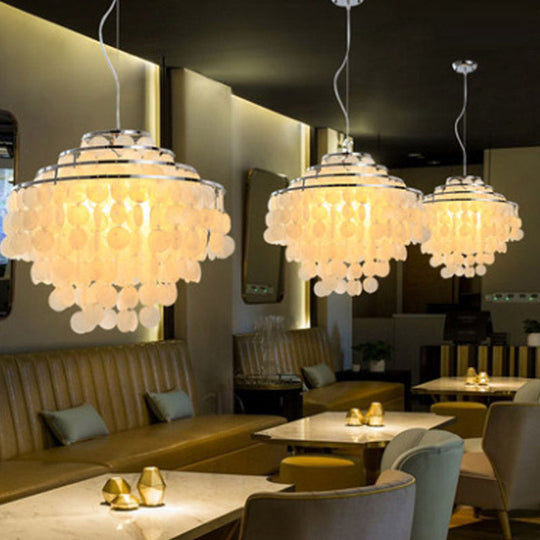 Traditional Shell Hanging Chandelier For Restaurant Ceiling Lighting