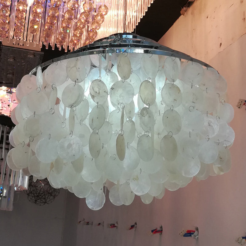 Traditional Shell Hanging Chandelier For Restaurant Ceiling Lighting