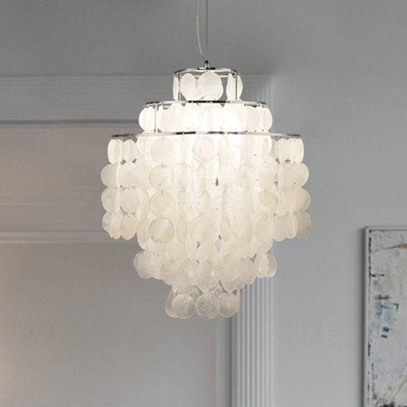 Traditional Shell Hanging Chandelier For Restaurant Ceiling Lighting