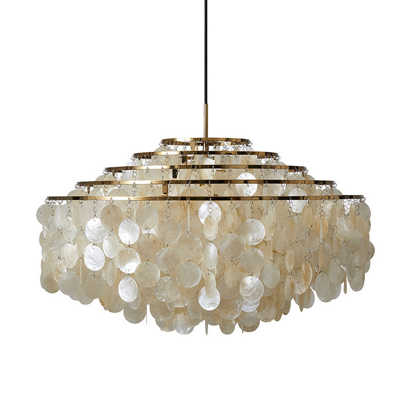 Traditional Shell Hanging Chandelier For Restaurant Ceiling Lighting