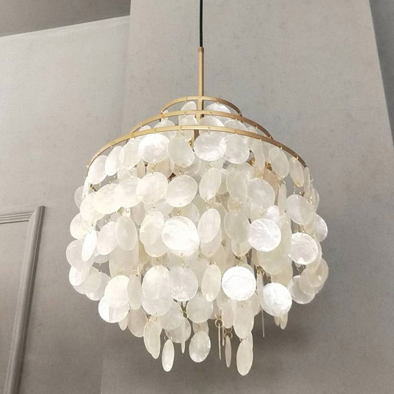 Traditional Shell Hanging Chandelier For Restaurant Ceiling Lighting