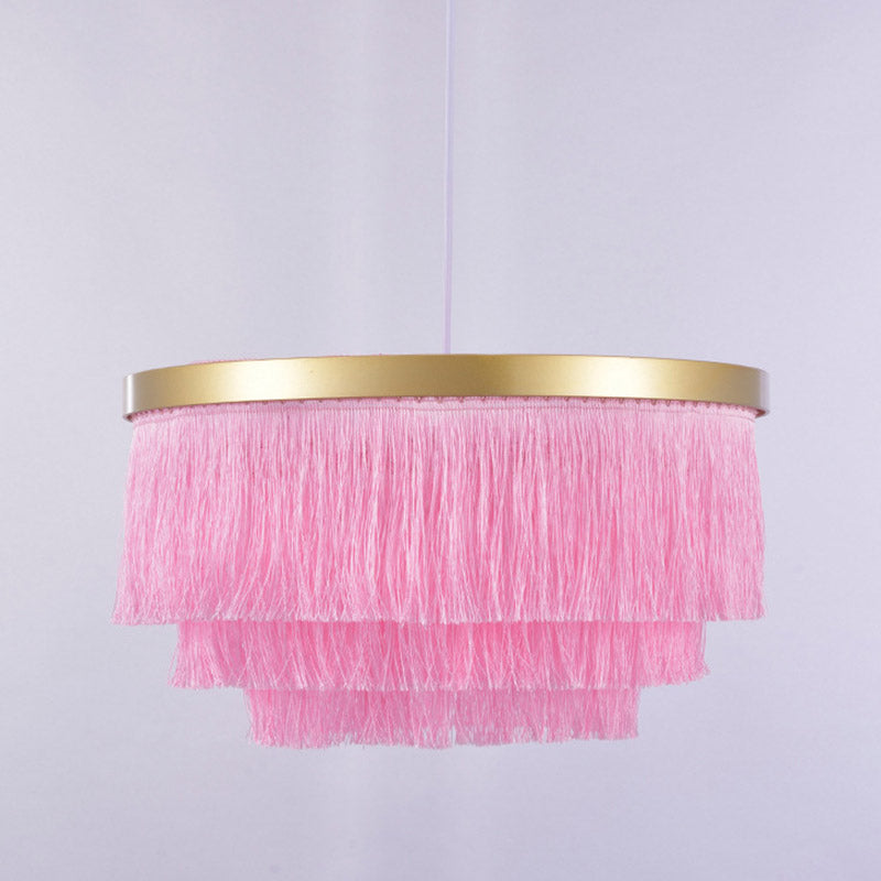 Vittoria - Gold Fringe Gold Ceiling Light Layered 1-Light Minimalism Hanging Lamp for Living Room