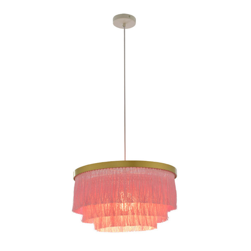 Vittoria - Gold Fringe Gold Ceiling Light Layered 1-Light Minimalism Hanging Lamp for Living Room