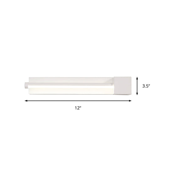 Adjustable Acrylic Linear Wall Sconce Led Light Fixture - Black/White Warm/White