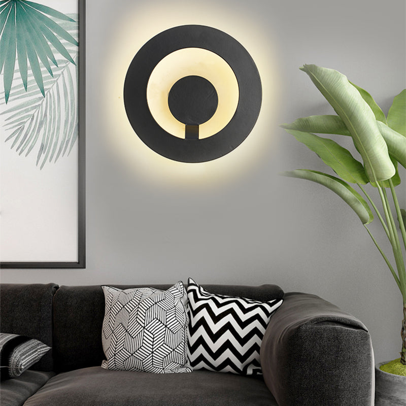 Modern Black And White Wall Sconce With Super Thin Design For Living Room Warm Light /