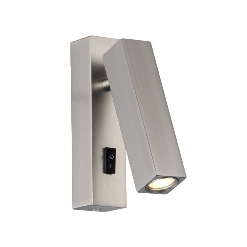 Contemporary Mini Led Wall Sconce With Rotatable Metallic Design - Black/Silver/White