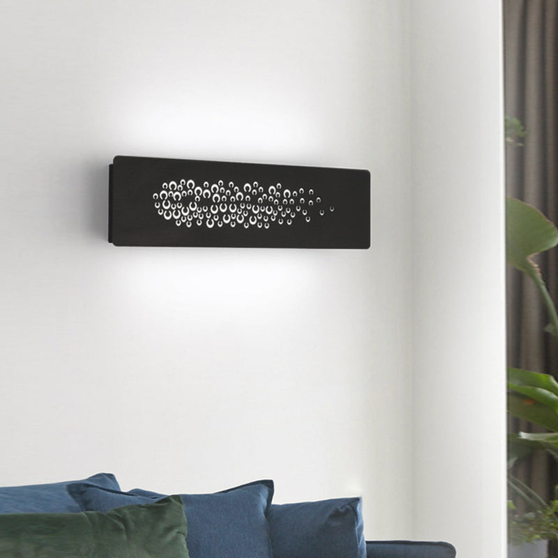 12 Minimalist Linear Led Wall Sconce In Black/White: Up And Down Iron Shade Mount Lamp Black