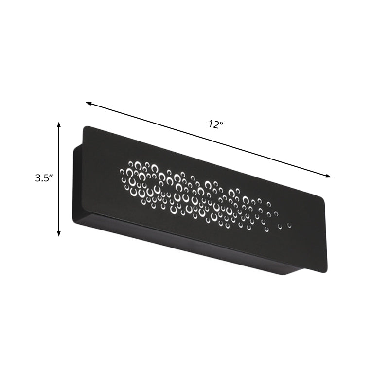 12 Minimalist Linear Led Wall Sconce In Black/White: Up And Down Iron Shade Mount Lamp