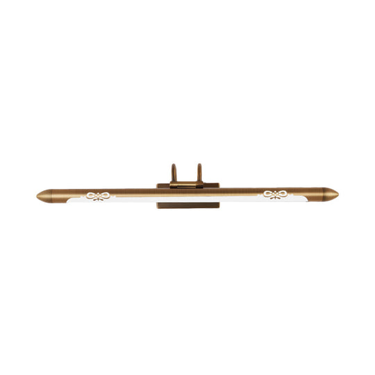 20.5/25.5/28 Led Bronze/Brass Vanity Light Fixture - Classic Metal Linear Sconce Lamp In White/Warm