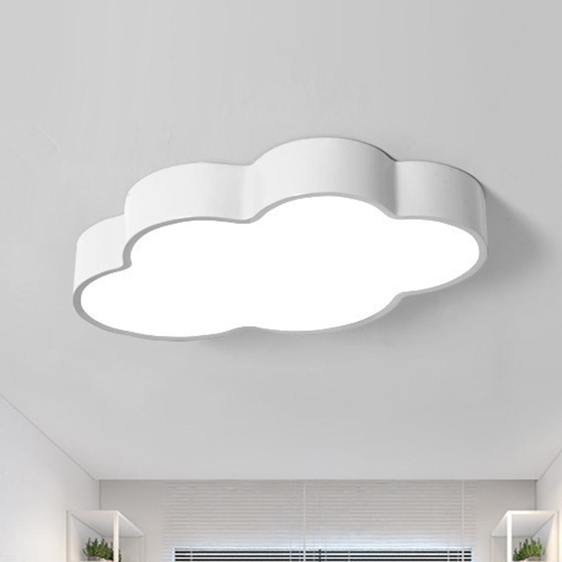 Minimalist Acrylic Flush Light With Led Cloud Shade For Nursery - Ceiling Fixture