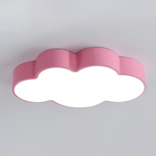 Metallic Cloud Flush Mount LED Light for Kid's Room