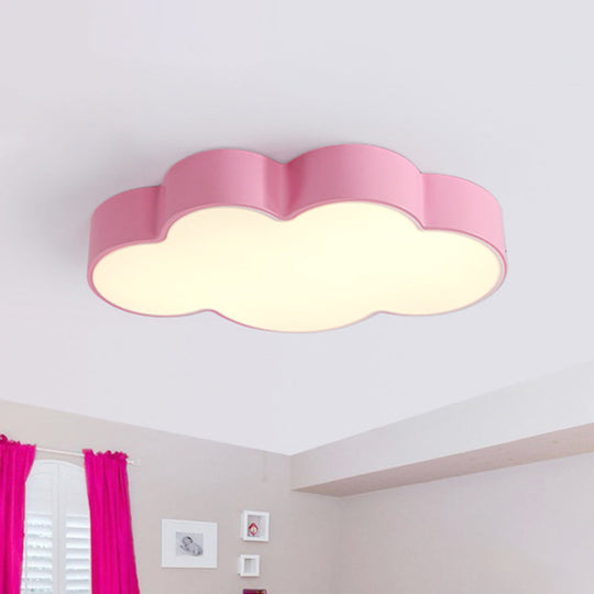 Metallic Cloud Flush Mount LED Light for Kid's Room