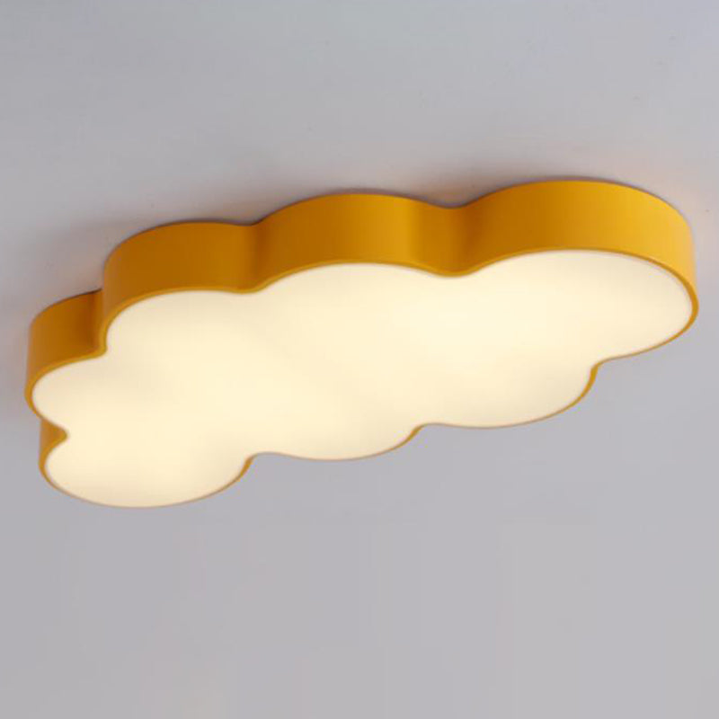 Metallic Cloud Flush Mount LED Light for Kid's Room