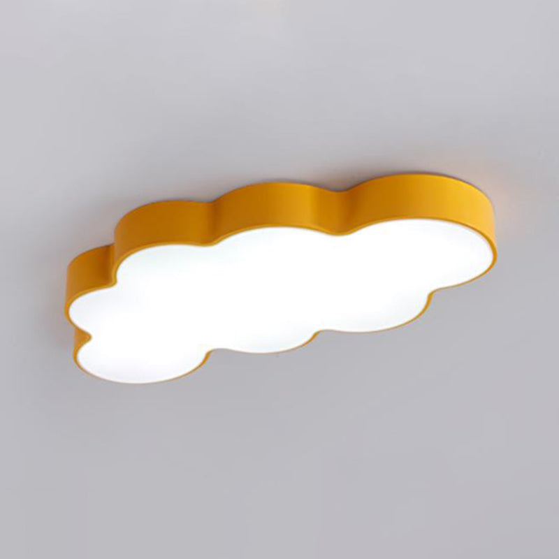 Metallic Cloud Flush Mount LED Light for Kid's Room