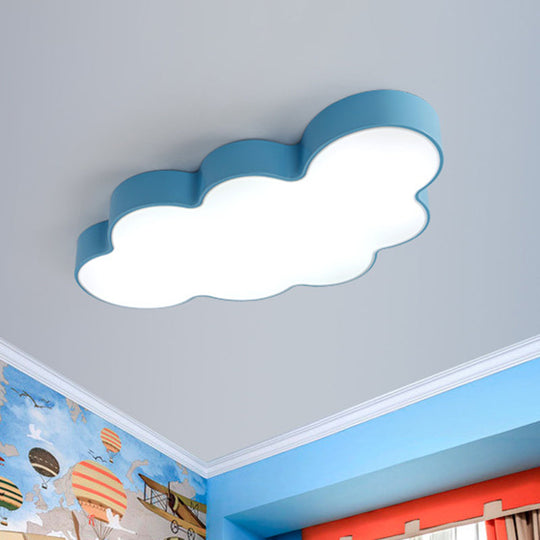 Metallic Cloud Flush Mount LED Light for Kid's Room