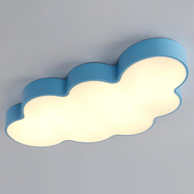 Metallic Cloud Flush Mount LED Light for Kid's Room