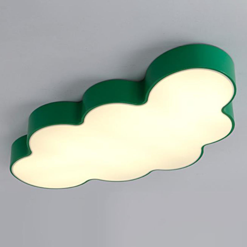 Metallic Cloud Flush Mount LED Light for Kid's Room