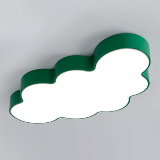 Metallic Cloud Flush Mount LED Light for Kid's Room