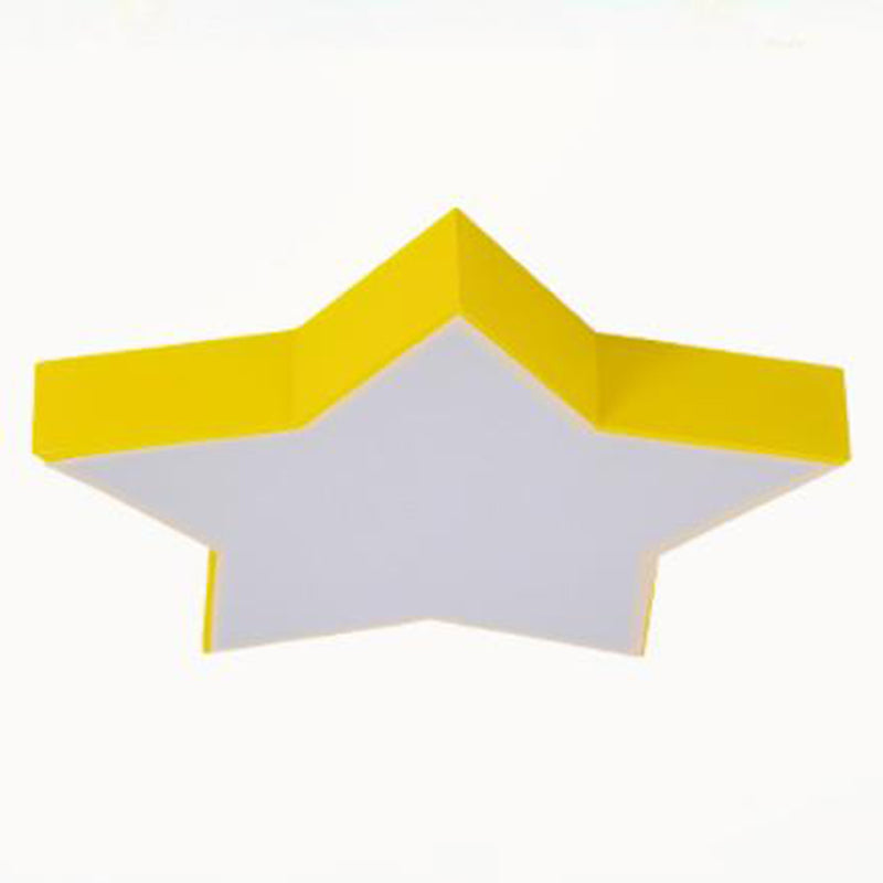 Led Acrylic Ceiling Light For Childs Room - Simplistic Star Design Flush Mount