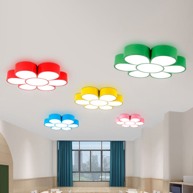 Floral Kindergarten LED Flush Ceiling Light Fixture