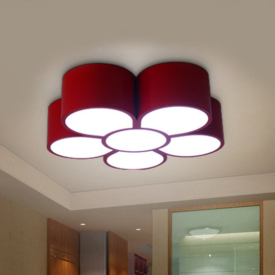 Floral Kindergarten LED Flush Ceiling Light Fixture