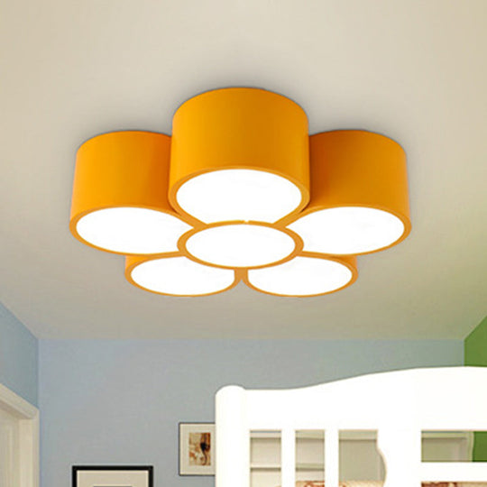 Floral Kindergarten LED Flush Ceiling Light Fixture