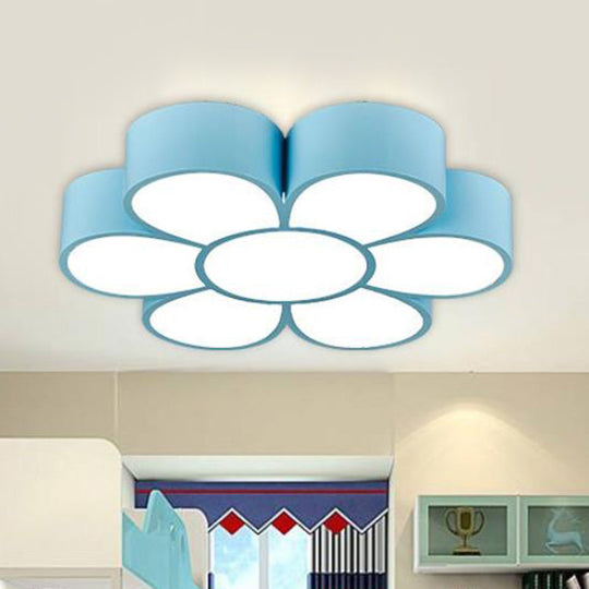 Floral Kindergarten LED Flush Ceiling Light Fixture