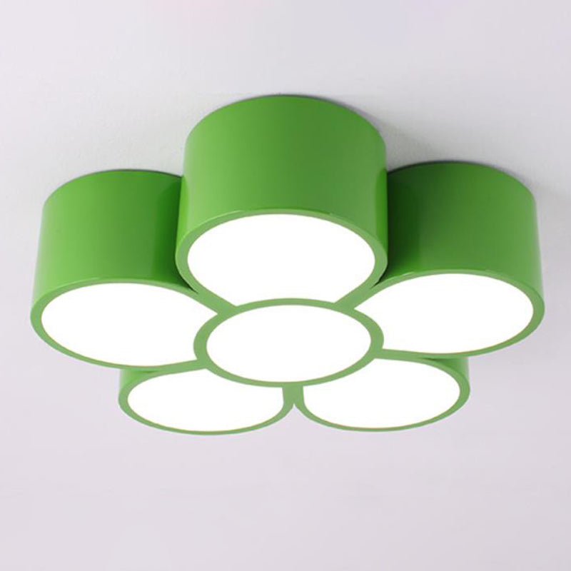 Floral Kindergarten LED Flush Ceiling Light Fixture