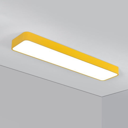 LED Nursery Lighting: Kid-Friendly Rectangular Flush Mount